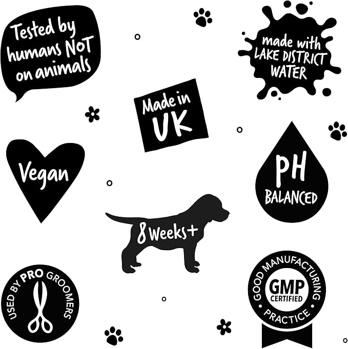 BUGALUGS Dog Shampoo Luxury 2 in 1 Papaya & Coconut Dog Grooming Shampoo Products for Smelly Dogs with Fragrance, Best Puppy Shampoo, Professional Groom Vegan pet Shampoo & Conditioner