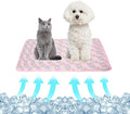 NACOCO Pet Cooling Mat Cat Dog Cushion Pad Summer Cool Down Comfortable Soft for Pets and Adults (S, Pink)