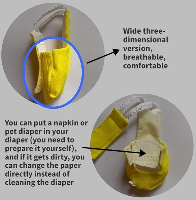 Parrot Bird Diapers, Birds Flight Suit, Parrot Clothes, Pet Animal Costumes, Bird Clothes, Cockatiel Bird Diaper, Pet Bird Diapers, Parrot Flight Suit, Bird Parrot Clothes (Yellow, XL)