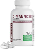Bronson D-Mannose 500 MG Vegetarian Friendly Formula Non-GMO, 120 Capsules