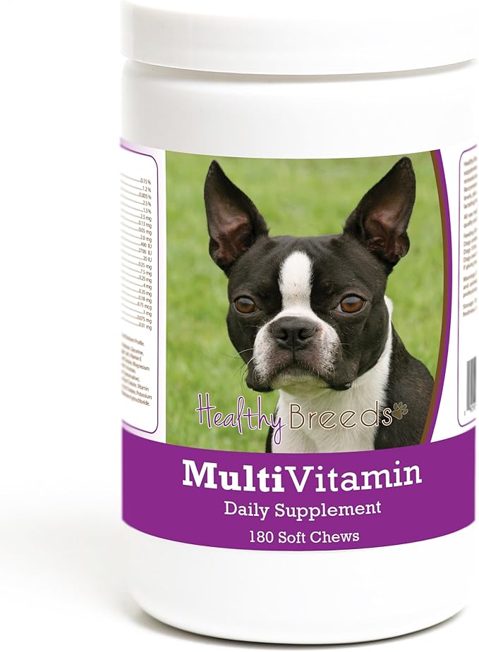Healthy Breeds Boston Terrier Multivitamin Soft Chew for Dogs 180 Count