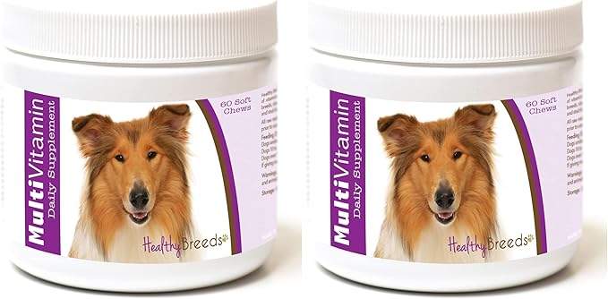 Healthy Breeds Collie Multi-Vitamin Soft Chews 60 Count (Pack of 2)