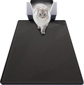 Cat Litter Box Mat - XL Extra Large Size 40 x 30 in, Water Proof, Kitty Litter Trapping Mat, Easy to Clean, Scatter Control, Odorless, Pet Supplies for Indoor Cats, Dark Gray