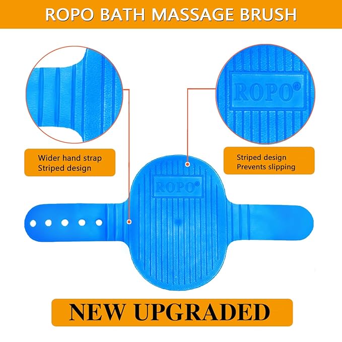 Dog Grooming Brush, CWXZSTM Pet Shampoo Bath Brush Soothing Massage Rubber Comb with Adjustable Ring Handle for Long Short Haired Dogs and Cats 2pcs