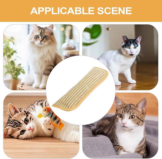 Catnip Pillows, Catnip Toys, Cat Nail File Scratcher Sisal Teeth-Cleaning Scratching Pad for Cats for Teeth Care Kitten Training Play Interactive Bonding (1pc, 13x3in)