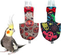 UKJENT Bird Diaper Protective Parrot Nappy - 4 Pack, Reusable Flight Suit with Waterproof Inner Layer, Washable Cute Urine Wet Suit for Parakeet Cockatiel Mini Macaw Budgie Canary(M)