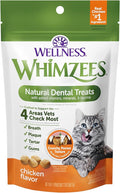 Wellness WHIMZEES Cat Dental Treats, Freshens Breath, Chicken Flavor, 2 oz Bag
