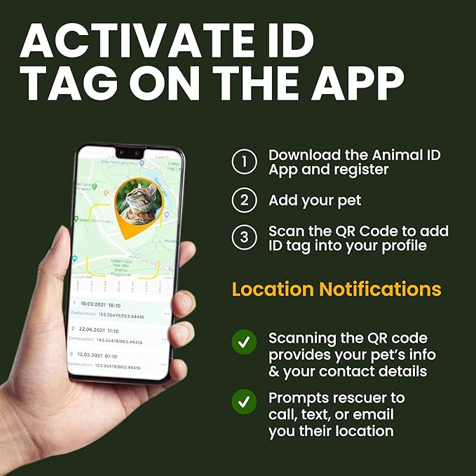 BRONZEDOG Leather Cat Collar with Removable Bells Non Breakaway Kitten QR Tag for Girl Boy (7" - 9" for Cats, Green & Silver)