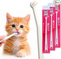 MIND UP Cat Toothbrush with Micro Head, 15° Angled Design for Easier Reach, Pet Toothbrush for Cats & Kittens, Gentle Everyday Brushing, Made in Japan, 3EA