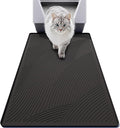 Cat Litter Box Mat - L Large Size 34 x 22 in, Water Proof, Kitty Litter Trapping Mat, Easy to Clean, Scatter Control, Odorless, Pet Supplies for Indoor Cats, Dark Gray