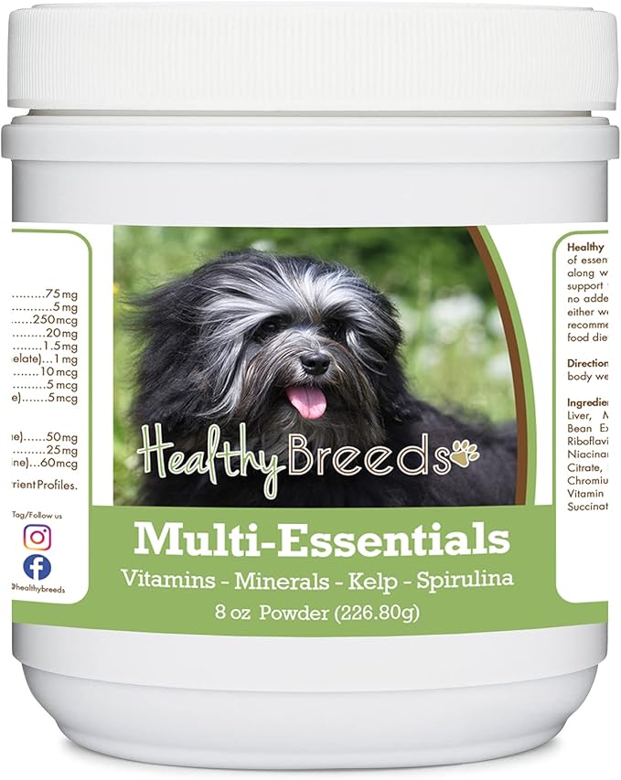 Healthy Breeds Lowchen Multi-Essentials Powder for Dogs - an Ideal Supplement of Vitamins, Minerals & Antioxidants for Your Dog - 8 oz