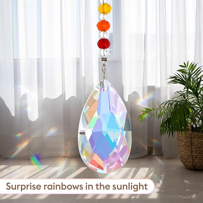 free-space Rainbow Bridge Pets Personalized Crystal Light Catcher Cat/Dog Keepsake Pet Loss Sympathy Gift (Water Drop 1)