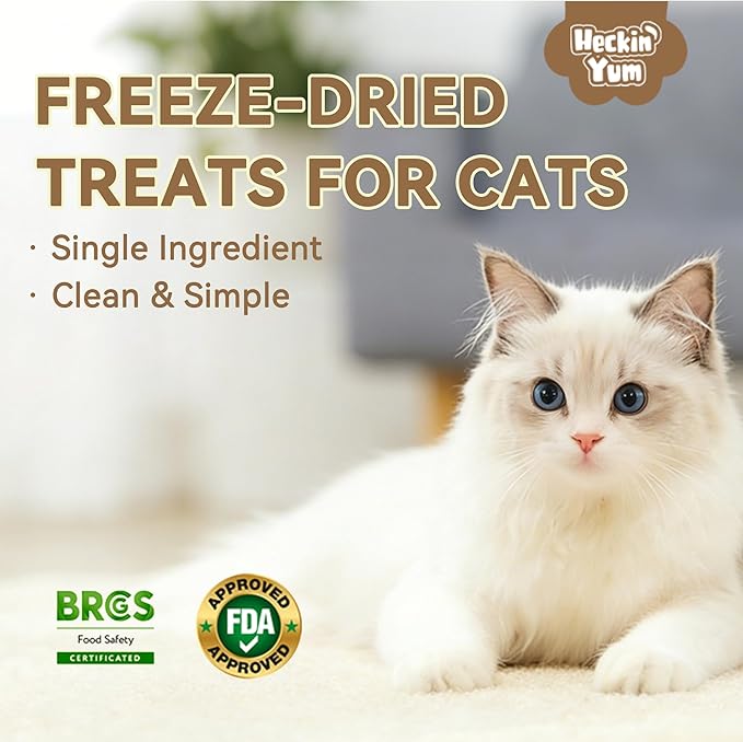 Freeze-Dried Duck Livers Cat Treats 2oz – Single Ingredient, Grain-Free, Gluten-Free, Filler-Free Freeze Dried Food Toppers
