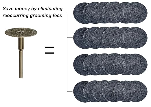 Pet Nail Grooming Sanding Discs for Dremel 7760-PGK - Perfect Match with AT02-PGK and AT01-PGK Nail Guard Attachment 6pcs