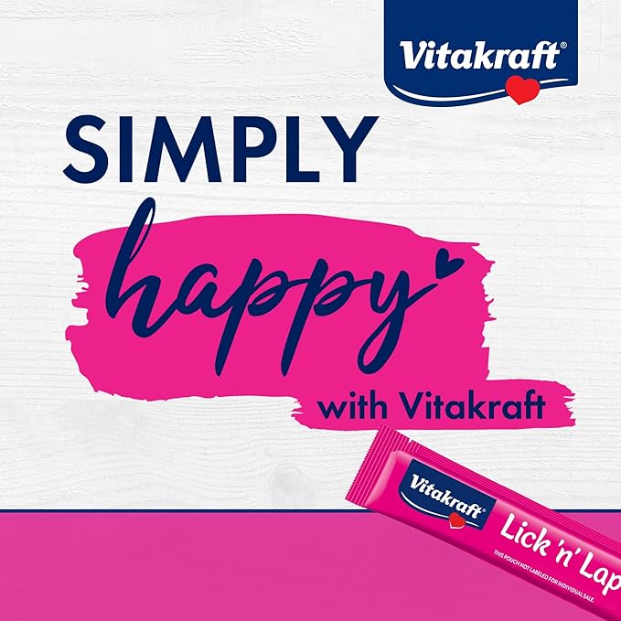 Vitakraft Lick 'n' Lap Snack Creamy, Cat Treat with Real Chicken, 16 Count