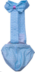 BestParts Adjustable Diaper Waterproof Reusable Diapers, Cloth Diaper Wearable Poultry for Farm Pet Goose, Pet Duck,Pet Chicken, Adhesive Version (Blue Dots, S(0.55-2.2pounds), 1, Count)