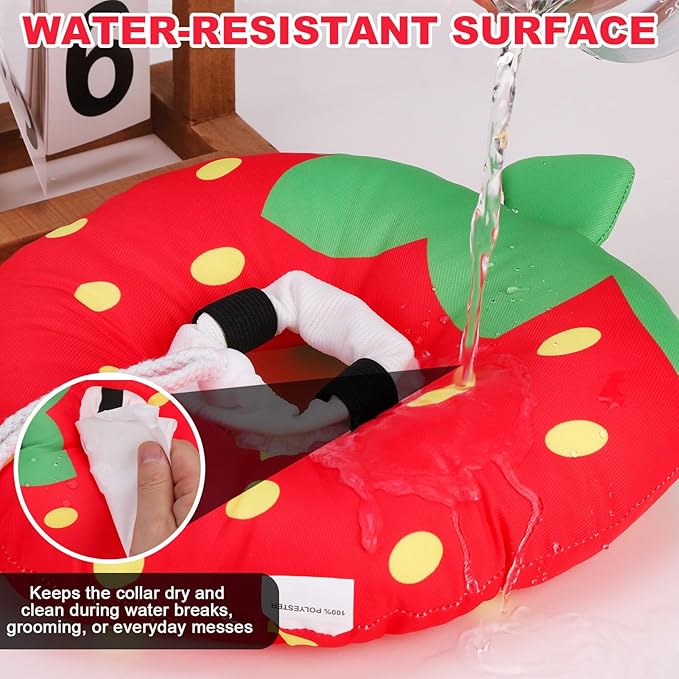 BINGPET Cat Cone Collars Soft,Cat Recovery E Collars After Surgery to Stop Licking,Waterproof Adjustable Elizabeth Neck Cones Cute Pet Donut Pillow for Cats Kitten Puppy Wound Healing After Surgery,S