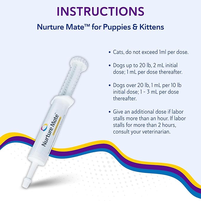 Revival Animal Health Breeder's Edge Nurture Mate - Colostrum Supplement for Puppies & Kittens, Dogs, Cats - 30 ml Paste