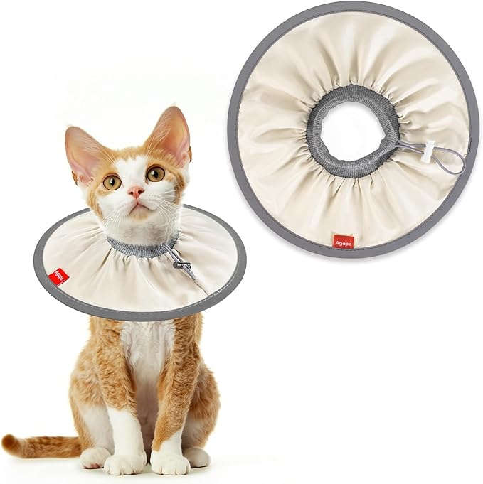 Agape Soft Cat Cone, Lightweight Recovery Collar for Cats to Stop Licking and Scratching After Surgery, Comfy Kitten Cone for Wound Care, Cute E Collar Alternative for Small, Medium, and Large Cats