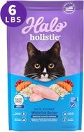 Halo Holistic Cat Food Wild Caught Whitefish Formula, Healthy Grains Dry Cat Food, For Sensitive Stomach Support, Kibble for Adult Cats, 6 lb Bag