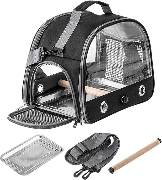 Portable Bird Carrier, Small Bird Travel Cage Carrier for Small Medium Parrot, Lightweight & Breathable Bird Cage with Zipper for Vet Visit Shopping and Outdoor Adventure (Color C)