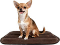 Dog Crate Pad, Ultra Soft & Anti-Slip Kennel Mat, Secure Fit for Metal Crates & Dog Cages, Washable Cozy Bed for Small Medium Large Dogs (Dark Brown, S(23"*14"*1.5"))