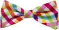 Huxley & Kent Pet Bow Tie for Dogs & Cats - Adjustable Hook & Loop Collar Accessory - Cute & Comfortable for Holidays & Celebrations - Yellow/Orange Check, Small