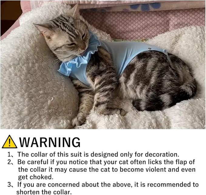 Cat Recovery Suit for Abdominal Wounds and Skin Diseases, Breathable Surgical Recovery Shirt After Surgery Wear Anti Licking Wounds,E-Collar Alternative for Cats Pet Kitten(RSC01-yellow-l)