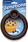 Benebone Ring Durable Dog Chew Toy for Aggressive Chewers – Limited Edition Blueberry Flavor, Medium