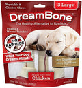 DreamBone Large Chews With Real Chicken, Rawhide-Free Chews For Dogs, Treat Your Dog to a Rawhide Free Chew, 3 Count