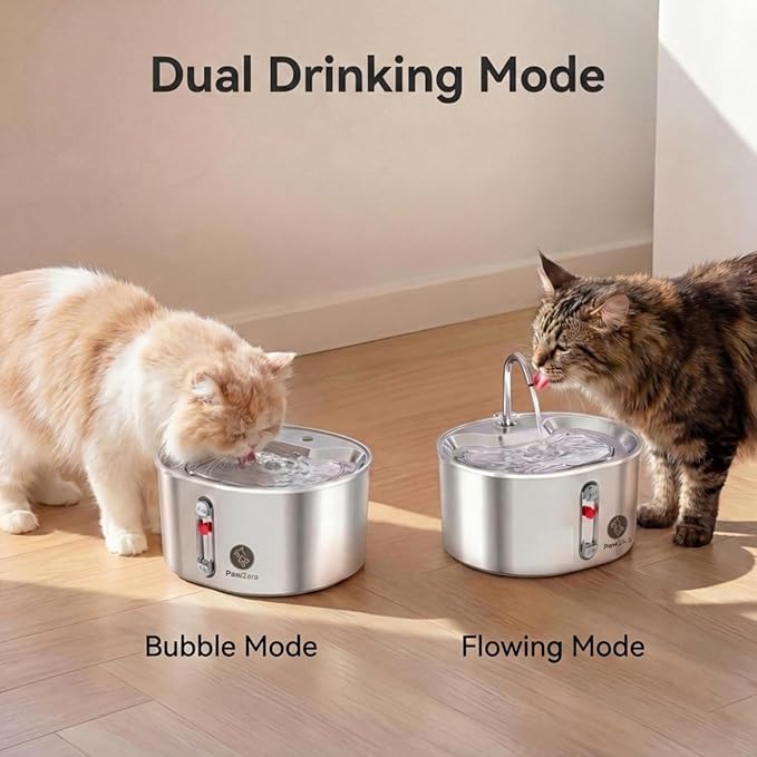 Cat Fountain 3.2L Large Capacity, Ultra Quiet 18dB Water Dispenser, Enabled Multi-Stage Filtration, Includes 4 Extra Filters