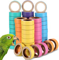 Skyygemm 60 Pcs Parrot Toys Bagels Bird Toys, Durable Cardboard for Bird Toy Bagels Chewing Shredding Foraging Foot for Medium Large Parrot, Macaw, African Greys Cockatoos Eclectus Senegal