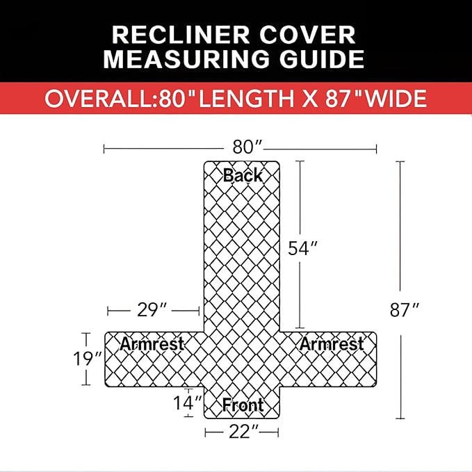 Easy-Going Recliner Chair Slipcover Reversible Sofa Cover Water Resistant Couch Cover Furniture Protector with Elastic Straps for Pets Dog (Recliner 22 inch, Orange/Black)
