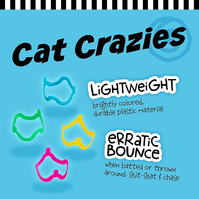 Petmate Interactive Cat Toys - Cat Crazies Multi Pack, 4 Count (Pack of 2)