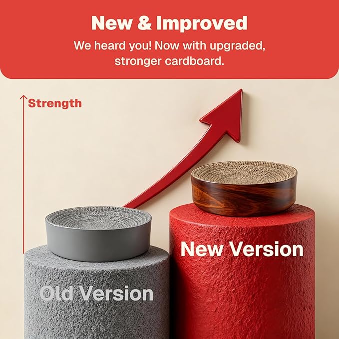 Selly's Den Bowl Shaped Cat Scratcher Round Cardboard Cat Bed and Scratcher in One, for Lounging and Scratching (16 inches)