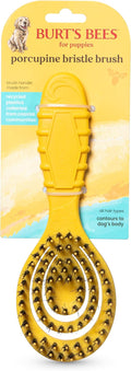 Burt’s Bees for Pets Porcupine Bristle Brush for Puppies and Small Dogs with Handle Made from Recycled Plastics Collected from Coastal Communities | Flex-head Grooming Brush for Dogs
