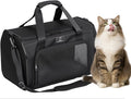 Airline Approved Pet Carrier for Small Dogs & Cats Up to 15lbs, Soft-Sided, Foldable, Ventilated, TSA Travel Bag with Fleece Pad, Safety Straps, Washable Portable Cat Dog Airline Travel Tote