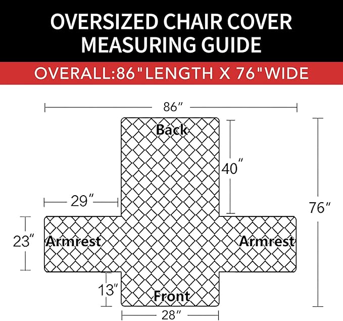 Easy-Going Oversized Chair Sofa Slipcover Reversible Sofa Cover Water Resistant Couch Cover Furniture Protector Cover with Elastic Straps for Pets Dog (Oversized Chair, Gray/Ivory)