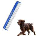 Pet comb for easy mat removal - silky smooth rotating teeth untangles without causing pain to pets. (7" Ocean Blue)
