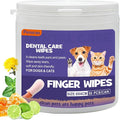 Disposable Pet Cleaning Finger Wipes, Easy Cleaning for Dog/Cat/Rabbit Pets Eye Dirt, Ear Dirt, Teeth Food residues, etc., Compact and mild Non-irritating no Odor, 50 Count