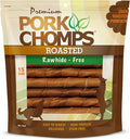 Pork Chomps Roasted Pork Skin Dog Chews, 6 Inch Twists, 15 Count - Long-Lasting Treats for Dogs - High Protein, Rawhide-Free, Low Fat, Healthy & Delicious Chews
