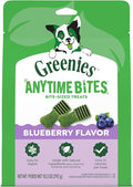 Greenies Anytime Bites Dog Treats, Blueberry Flavor, Dog Training Treats, 10.3 oz. Bag