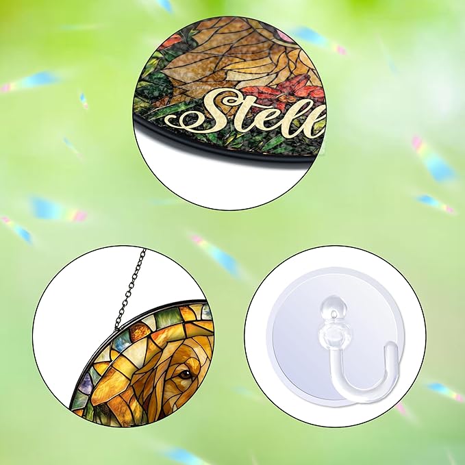 Custom Cat Portrait Art Suncatcher Stained Glass Remembrance Gift Cat Indoor Decor Window Hanging Dog Pet Bereavement Keepsake Loss of Pet