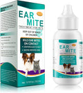 Ear Mite Treatment for Dogs, Dog Ear Infection Treatment, Dog Ear Drops for Itchy Ears Relief, Ear Care for Dogs and Cats, Safe for Pets 1 Pack