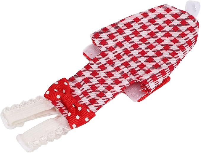 Bird Diaper Red Cotton Adjustable Parrots Pilot Suit for Macaw Budgies Safe Soft Comfortable for Parakeet 1x Bird Diaper (M Red Plaid)