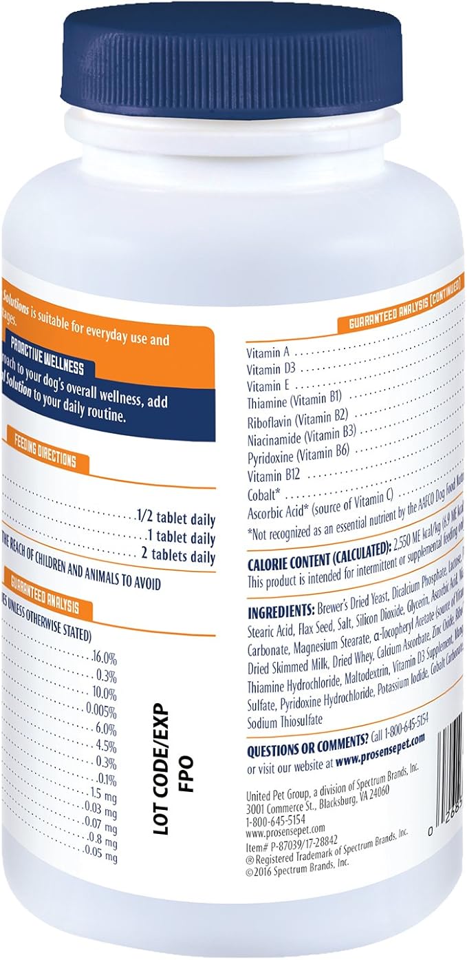 ProSense Vitamin Solutions 90 Count, Chewable Tablets for Dogs, Helps Support Overall Wellness (P-87039)
