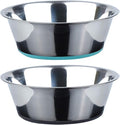 PEGGY11 Deep Stainless Steel Anti-Slip Dog Bowls - 2-Pack, 8 Cups