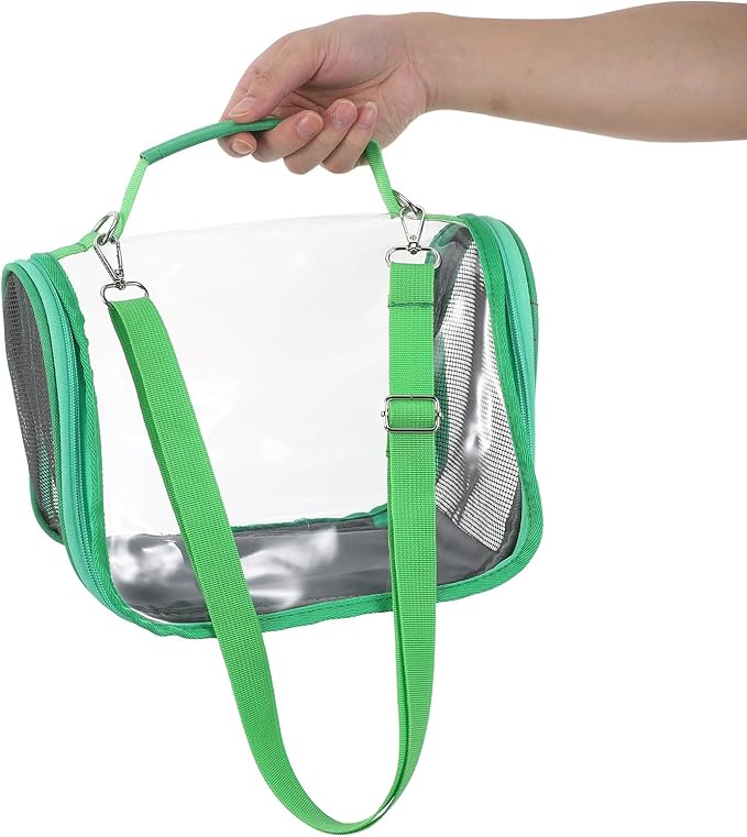 GALPADA Portable Parrot Carrier Bird Travel Cage Small Green Handheld Transport Bag for Outdoor Use Suitable for Parakeets Cockatiels and Small Birds