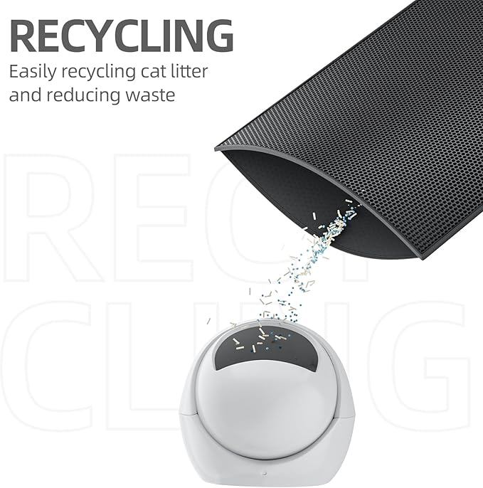 ESTHELLO Cat Litter Mat Large, Cat Litter Trapping Mat, Honeycomb Double Layer Design, Easy to Clean,Washable (30’’ x 24’’ Black
