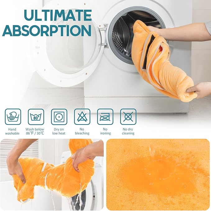 Avont Dog Bathrobe - Super Absorbent Pet Drying Towel Bath Robes After Bath Shower Swim Wet Walk for Puppies -Yellow(XL)